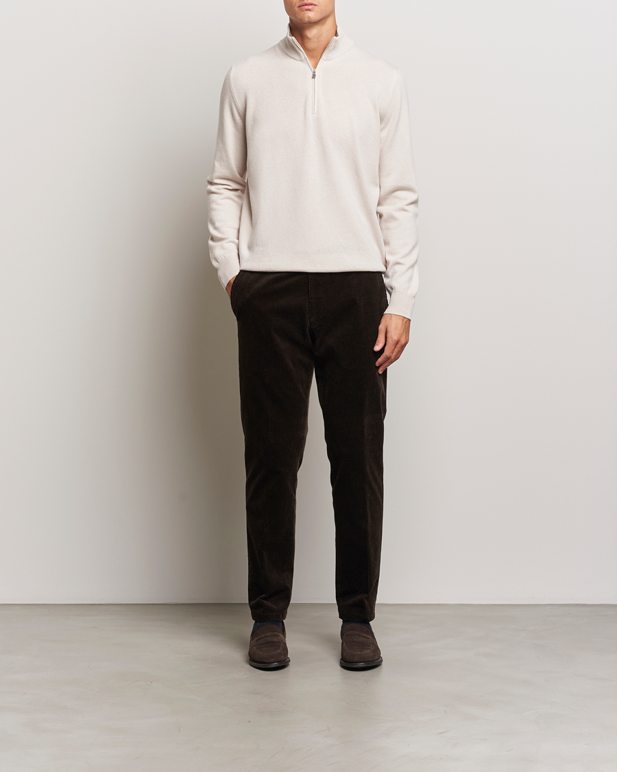 Herren | Pullover | Gran Sasso | Wool/Cashmere Half Zip Cream