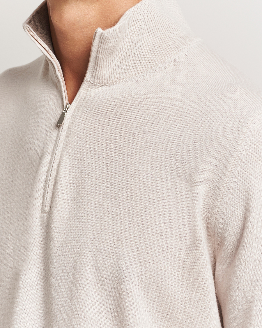 Herren | Pullover | Gran Sasso | Wool/Cashmere Half Zip Cream