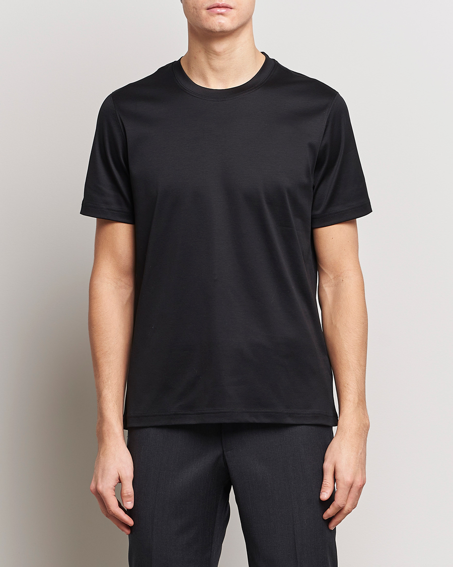 Herren | Kleidung | Eton | Filo Di Scozia Cotton T-Shirt Black