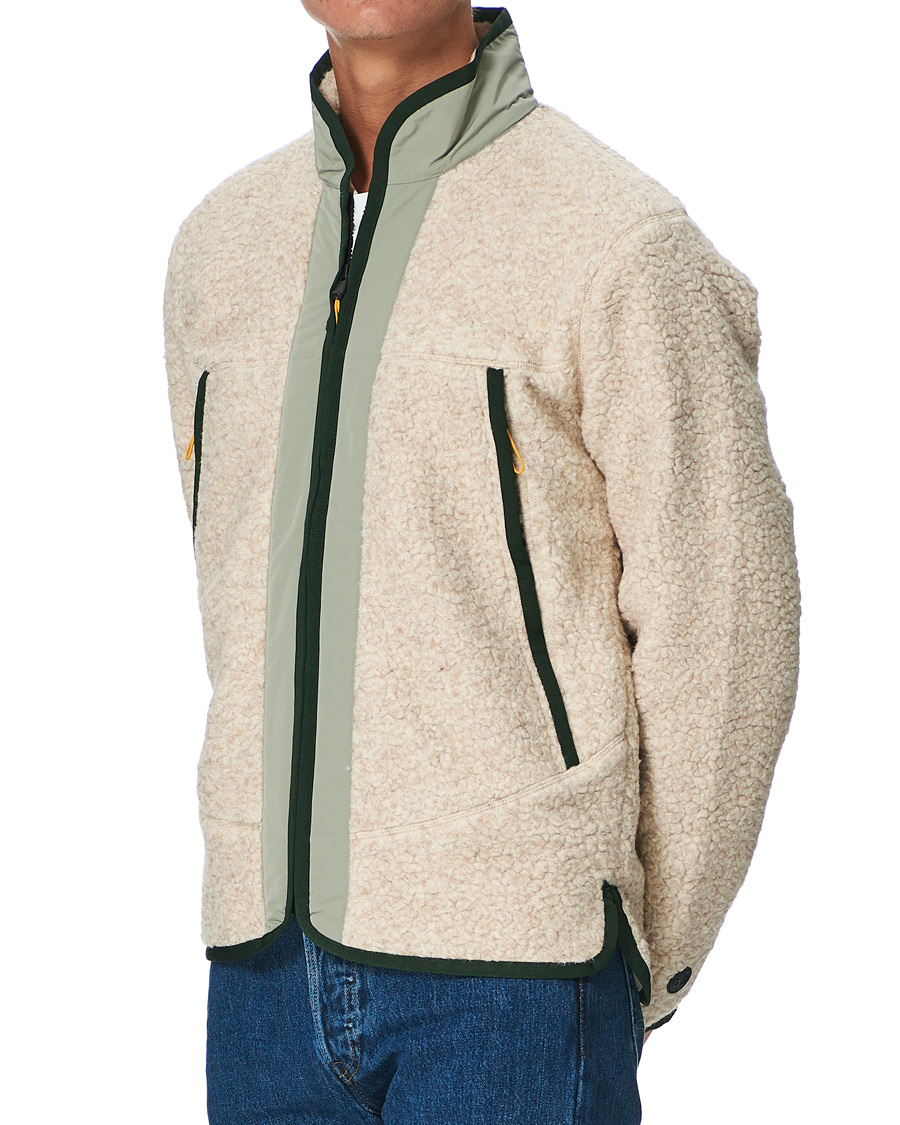 Herren | Pullover | Orlebar Brown | Baird Fleece Full Zip Dune/Artichoke