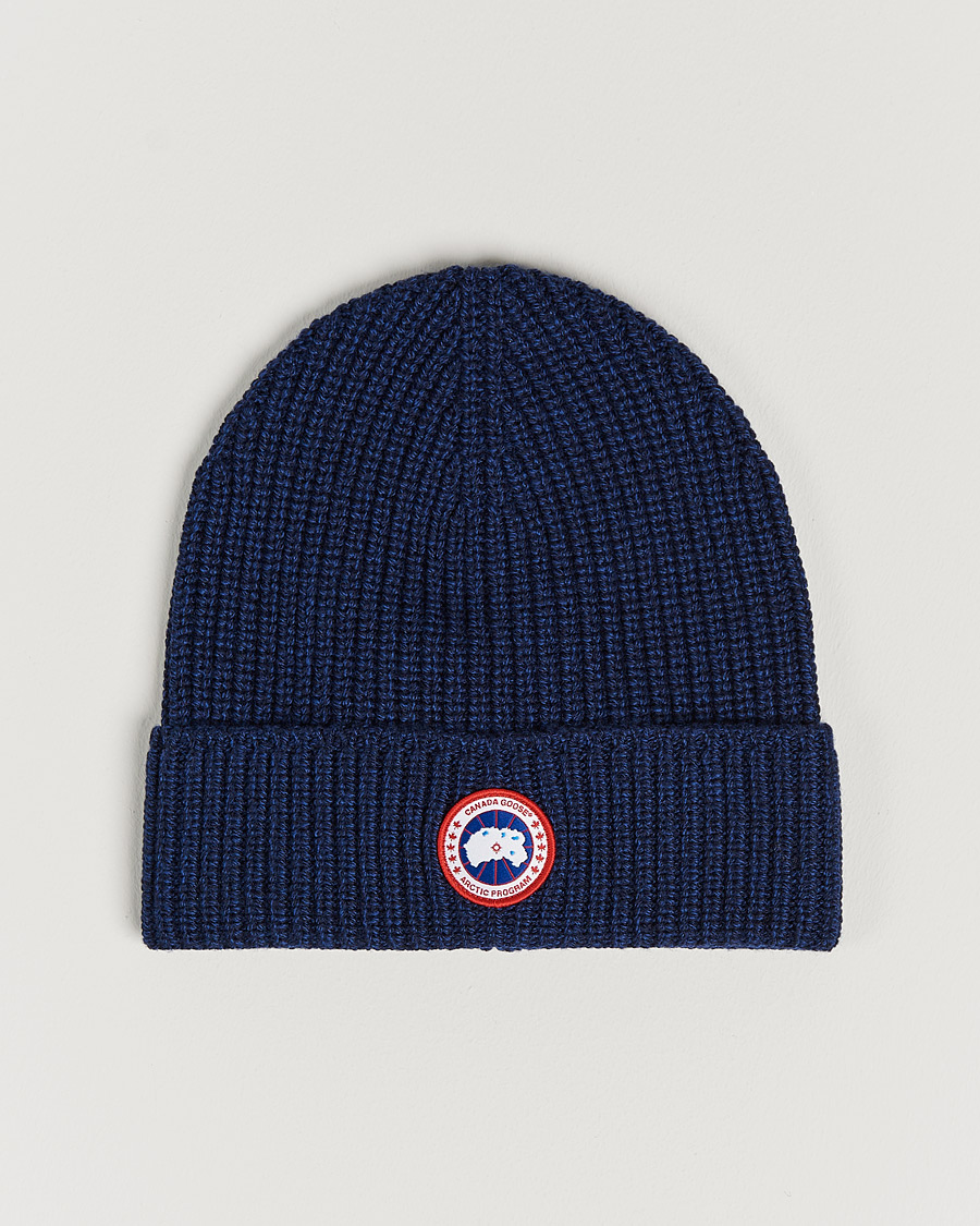 Herren | Canada Goose Arctic Disc Rib Toque Navy Heather | Canada Goose | Arctic Disc Rib Toque Navy Heather