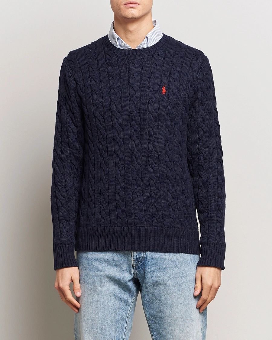Herren | Only Polo | Polo Ralph Lauren | Cotton Cable Pullover Hunter Navy