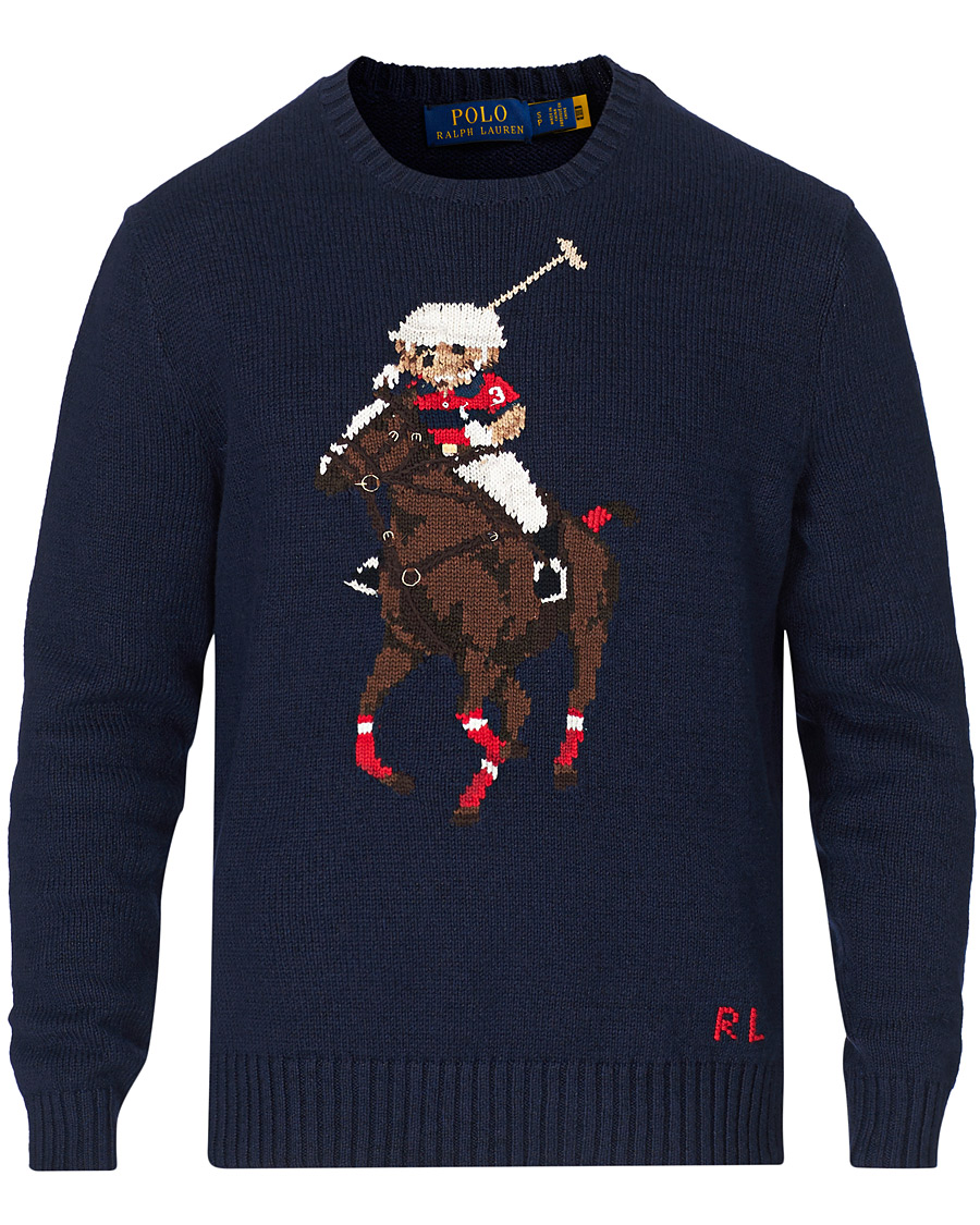 Herren | Pullover | Polo Ralph Lauren | Polo Player Bear Knitted Sweater Navy