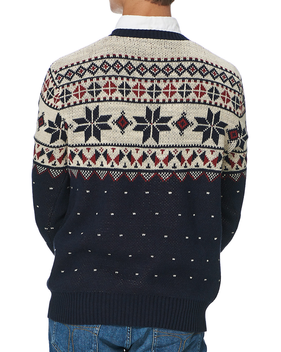 Herren | Pullover | Polo Ralph Lauren | Wool Snowflake Knitted Sweater Navy