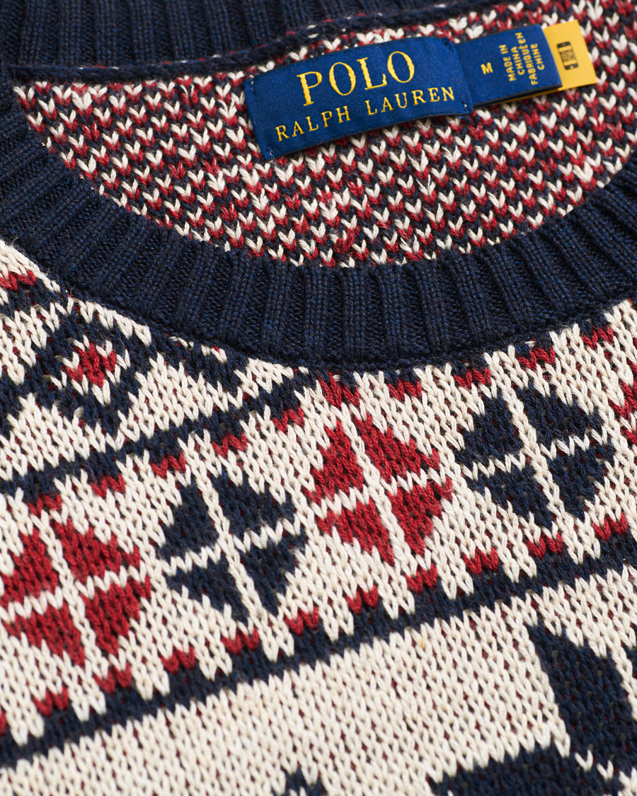 Herren | Pullover | Polo Ralph Lauren | Wool Snowflake Knitted Sweater Navy