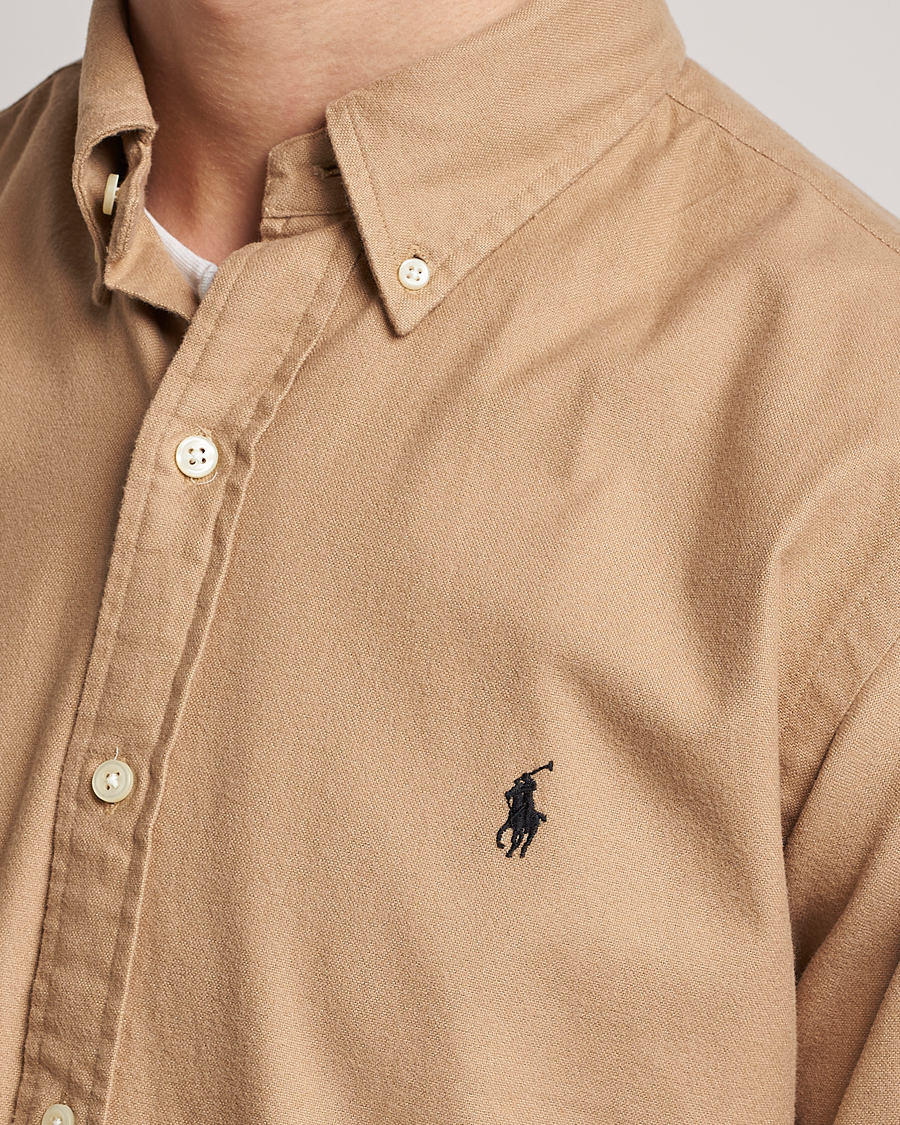 Herren | Hemden | Polo Ralph Lauren | Custom Fit Brushed Flannel Shirt Vintage Khaki