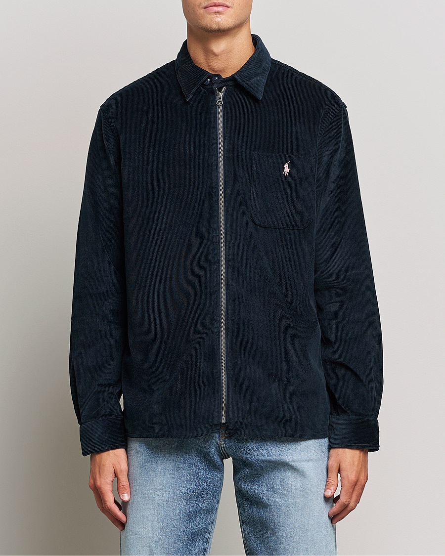 Herren | Hemden | Polo Ralph Lauren | Corduroy Full Zip Overshirt Navy