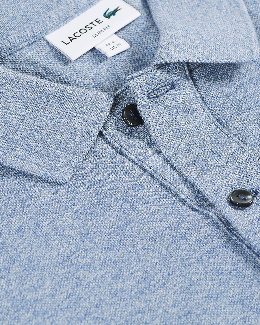 Herren | Poloshirts | Lacoste | Slim Fit Polo Piké Light Indigo Blue