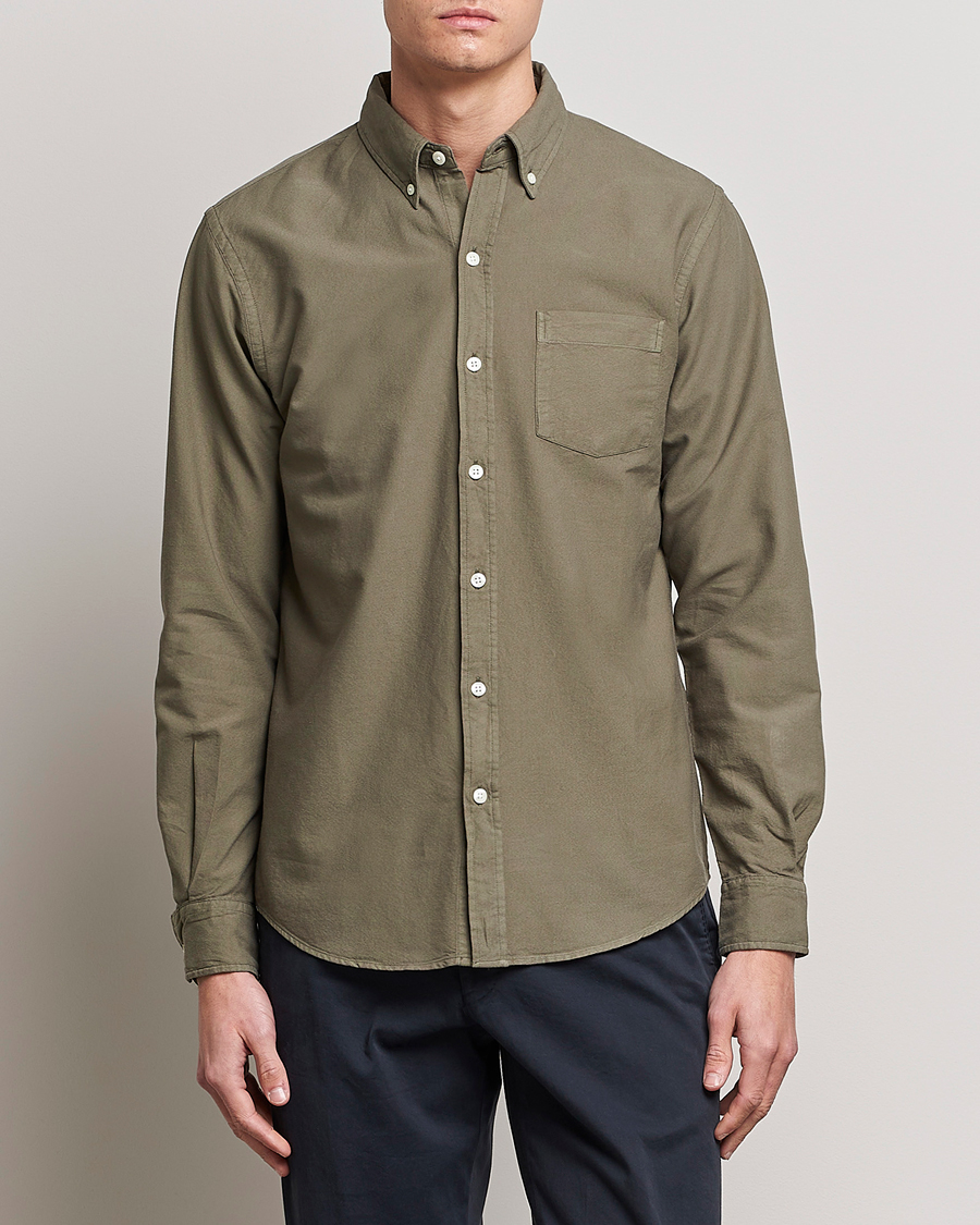 Herren | Freizeithemden | Colorful Standard | Classic Organic Oxford Button Down Shirt Dusty Olive