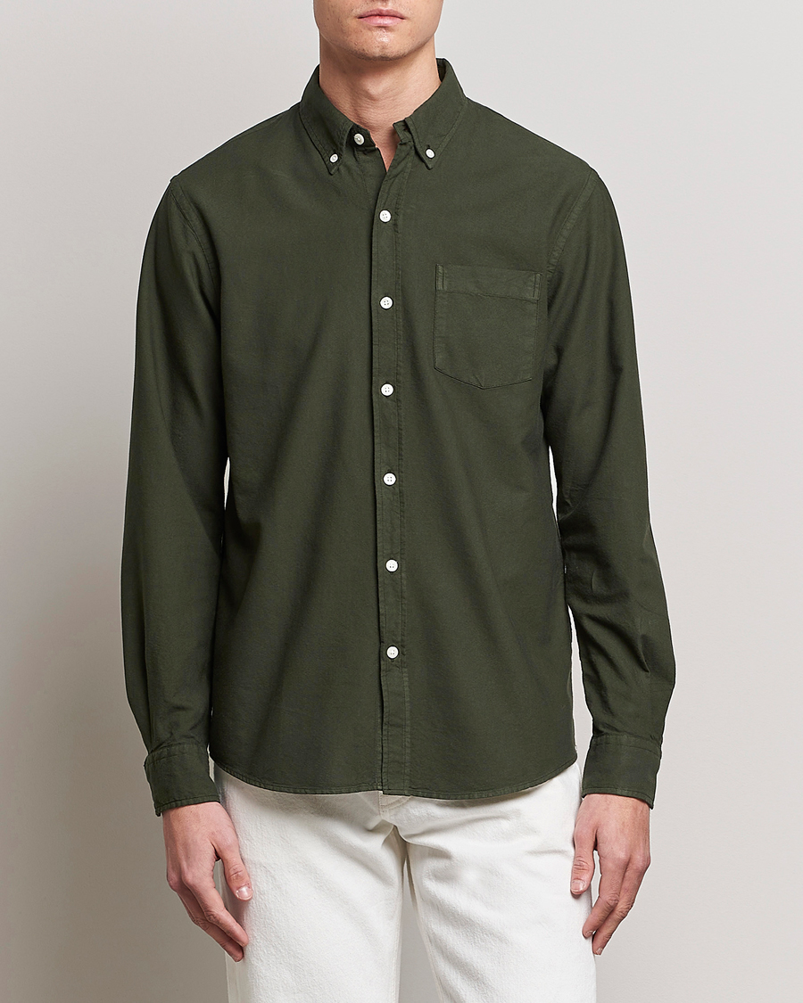 Herren | Freizeithemden | Colorful Standard | Classic Organic Oxford Button Down Shirt Hunter Green