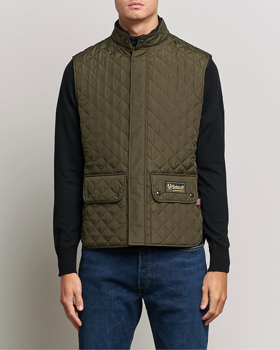 Men | Gilets | Belstaff | Waistcoat Quilted Faded Olive