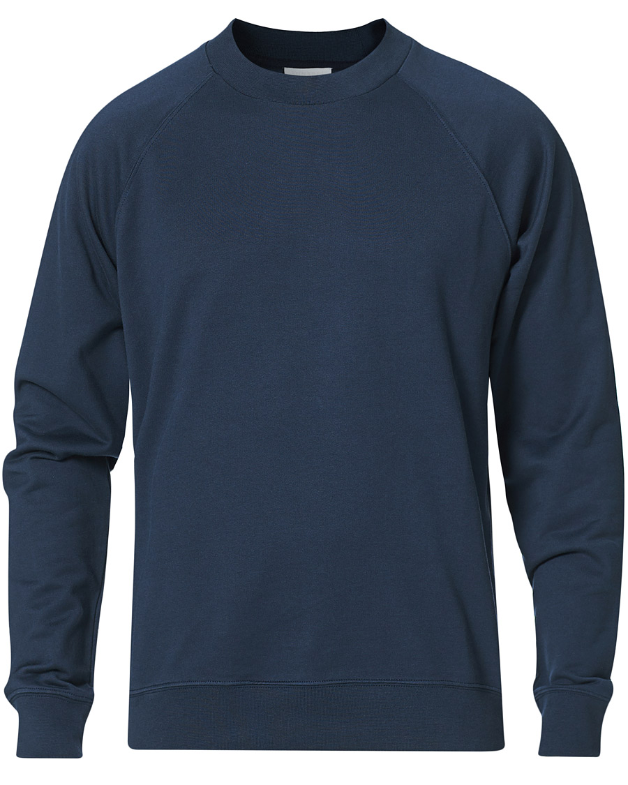 Herren | Pullover | Sunspel | Sea Island Cotton Loopback Raglan Sweatshirt Navy