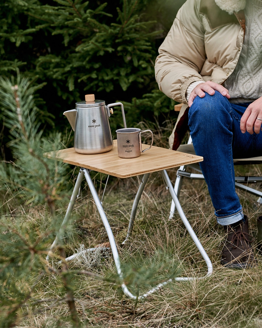 Men | Camping gear | Snow Peak | Foldable My Table  Bamboo