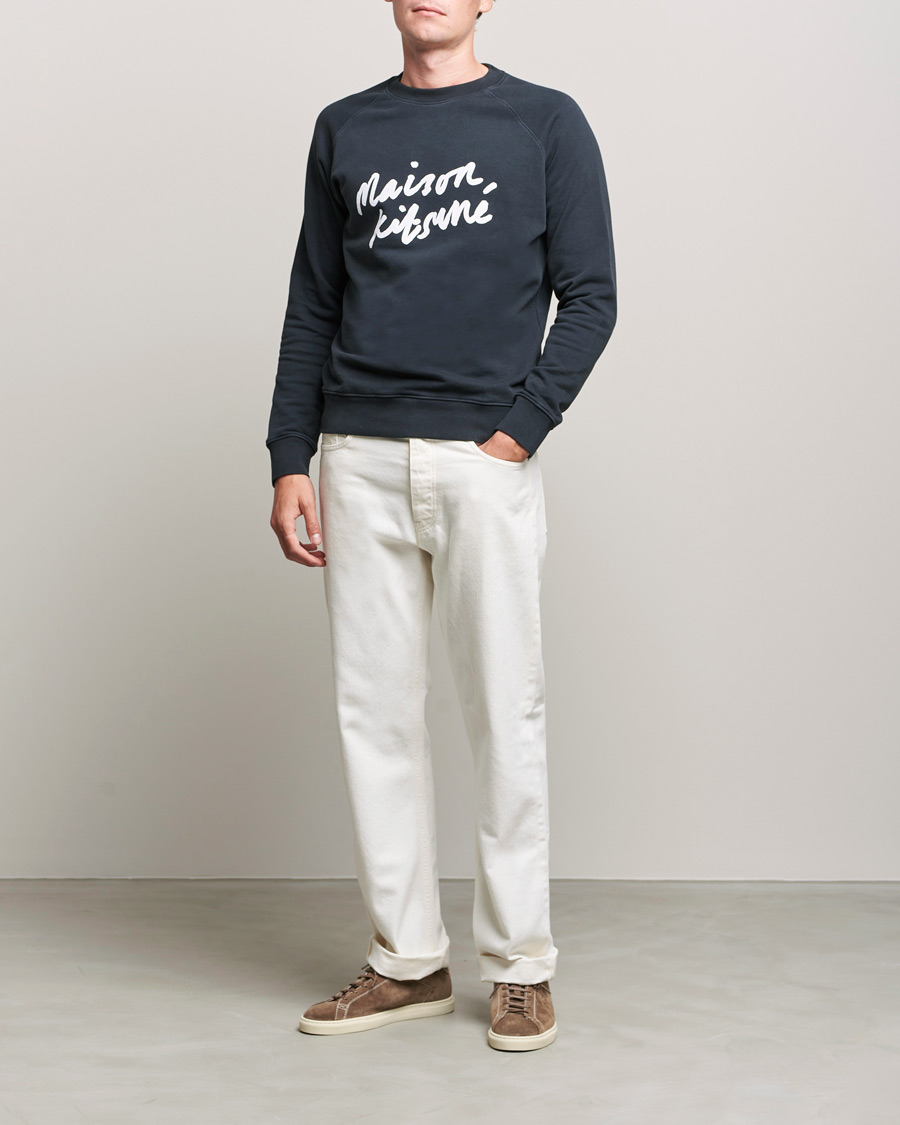 Herren | Pullover | Maison Kitsuné | Handwriting Sweatshirt Anthracite