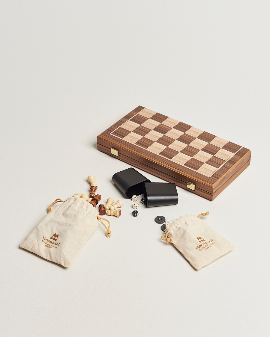 Herren | Manopoulos Walnut Chess & Backgammon | Manopoulos | Walnut Chess & Backgammon