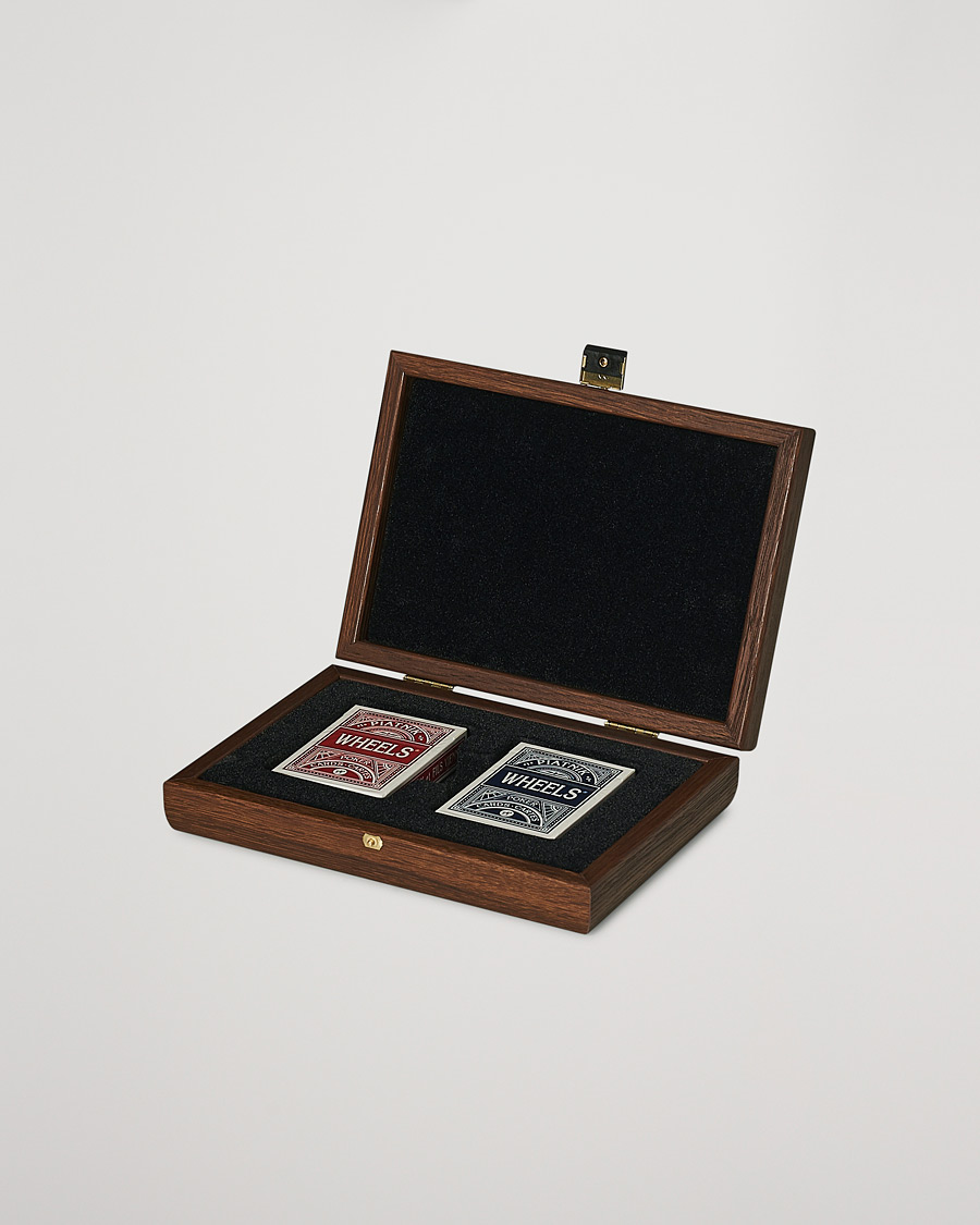 Herren | Spiel und Freizeit | Manopoulos | Wooden Card Case Dark Brown