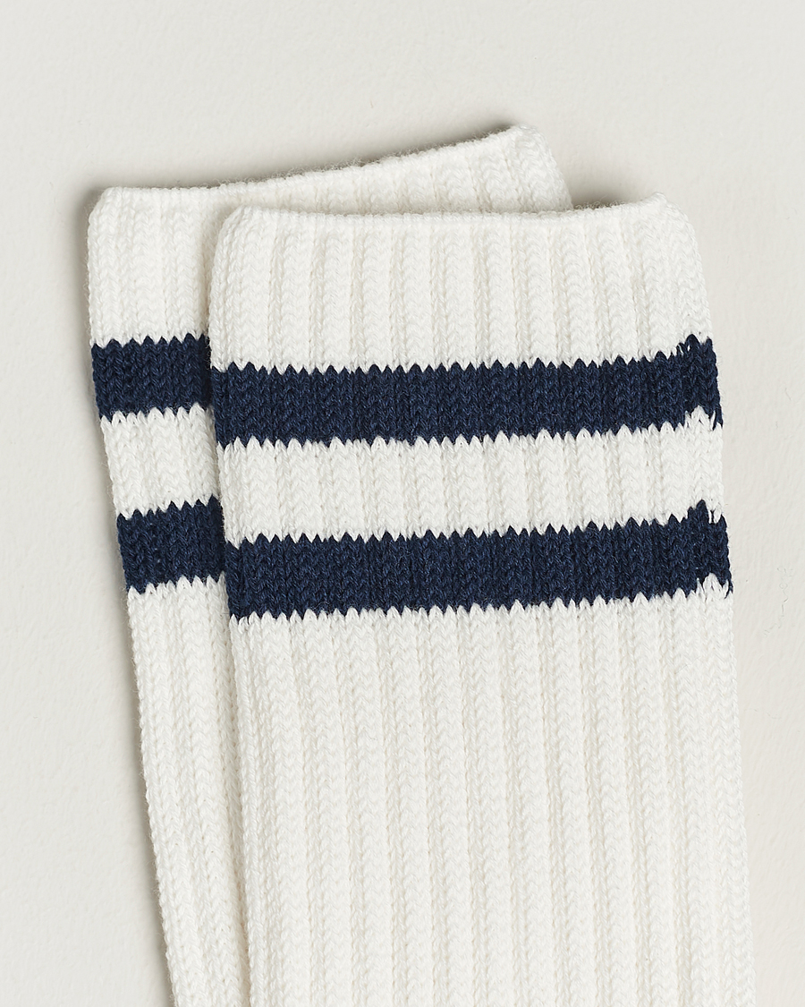 Herren | Unterwäsche | BEAMS PLUS | Schoolboy Socks White/Navy