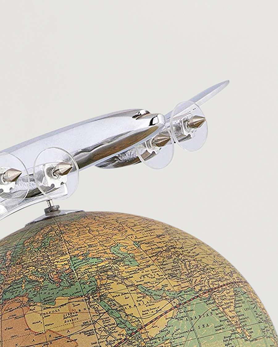 Herren | Dekoration | Authentic Models | On Top Of The World Globe and Plane Silver