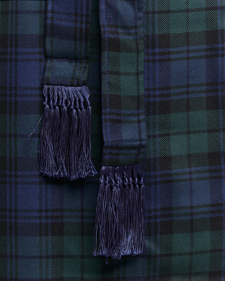 Herren | Schlafanzüge & Bademäntel | Derek Rose | Wool Tartan Dressing Gown Blackwatch