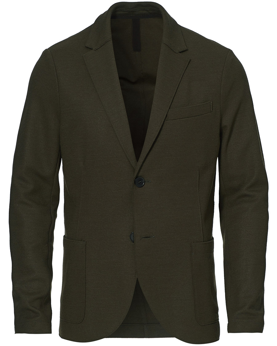 Herren | Sakkos | Harris Wharf London | Two Button Vented Superfine Merino Blazer Moss Green