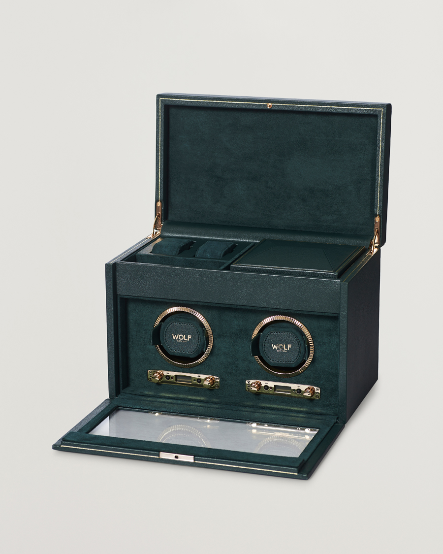 Herren | WOLF British Racing Green Double Watch Winder | WOLF | British Racing Green Double Watch Winder