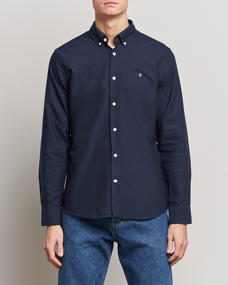 Herren | Freizeithemden | Morris | Oxford Button Down Cotton Shirt Navy