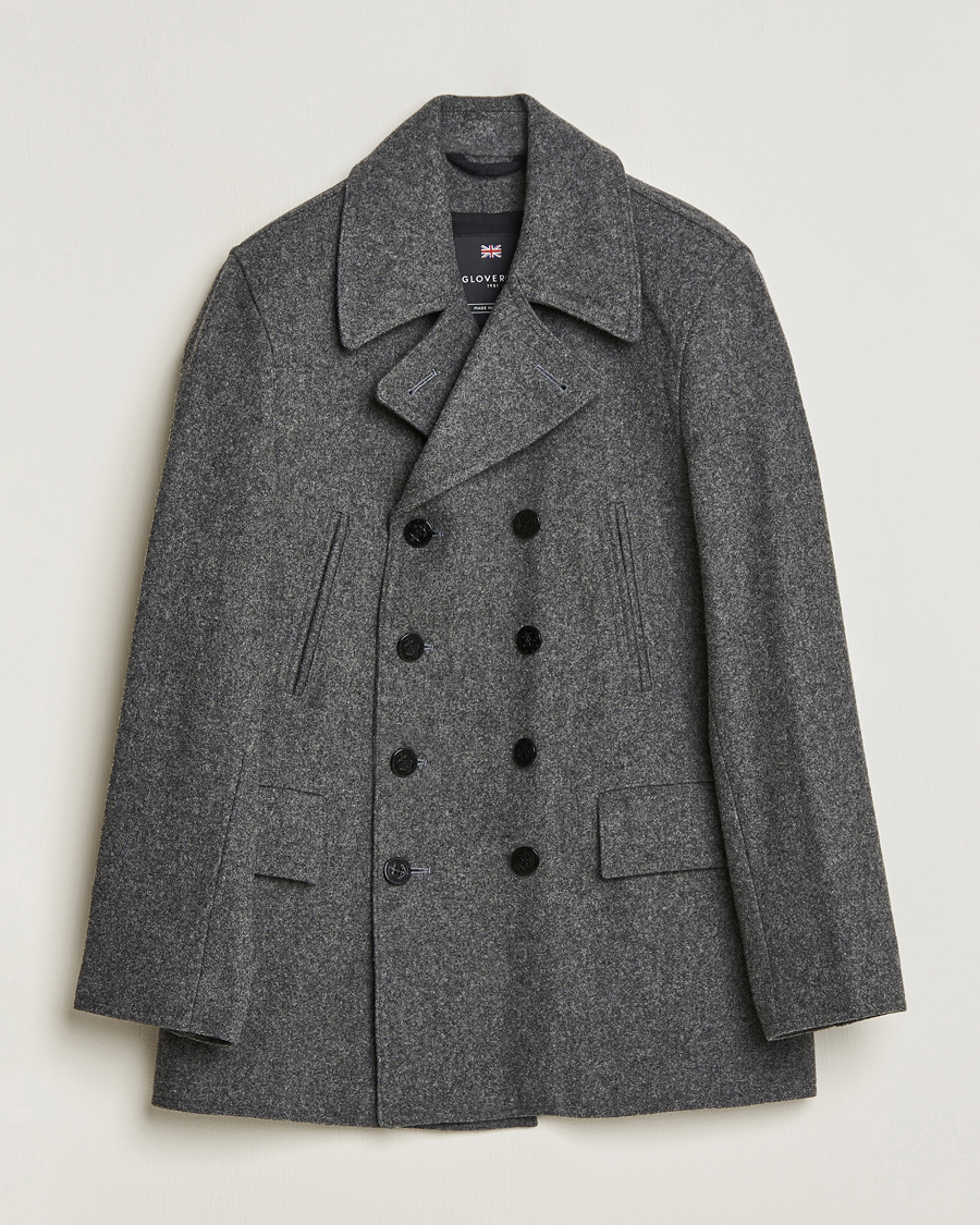 Herren | Jacken | Gloverall | Churchill Reefer Peacoat Grey