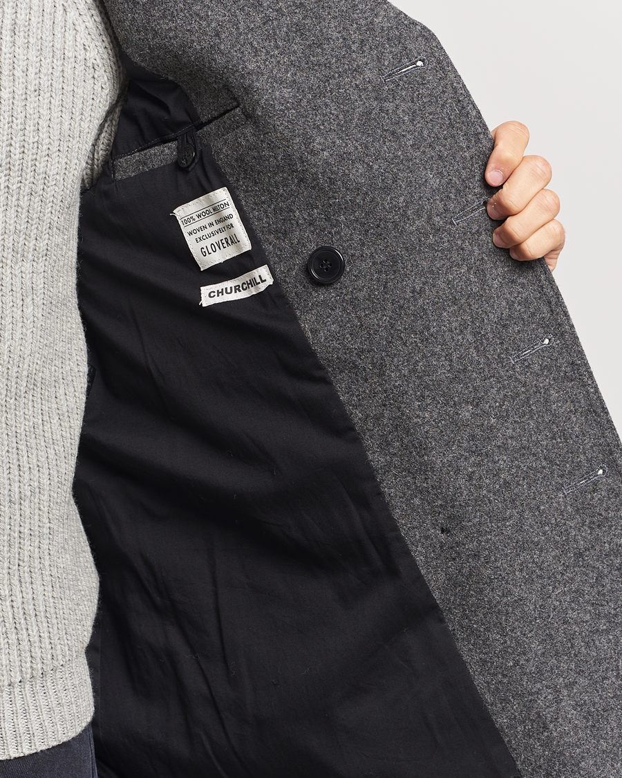 Herren | Jacken | Gloverall | Churchill Reefer Peacoat Grey