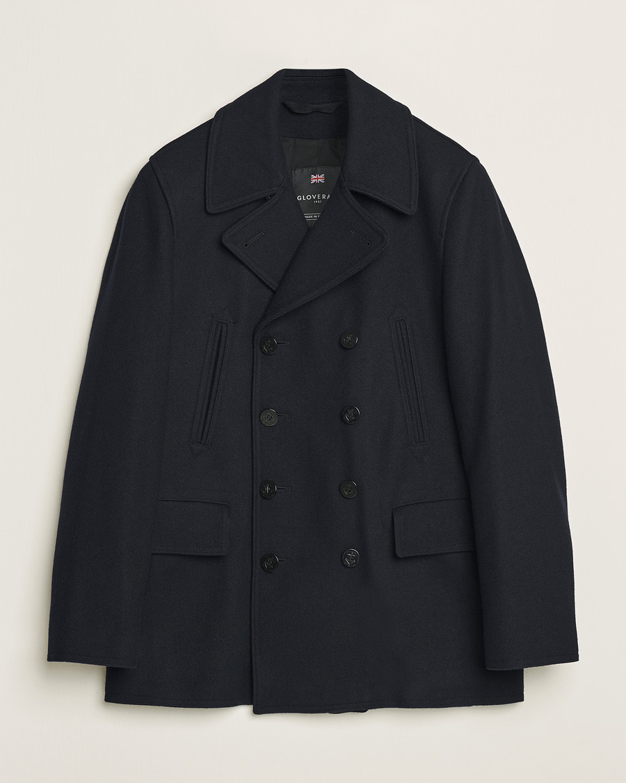 Herren | Jacken | Gloverall | Churchill Reefer Peacoat Navy