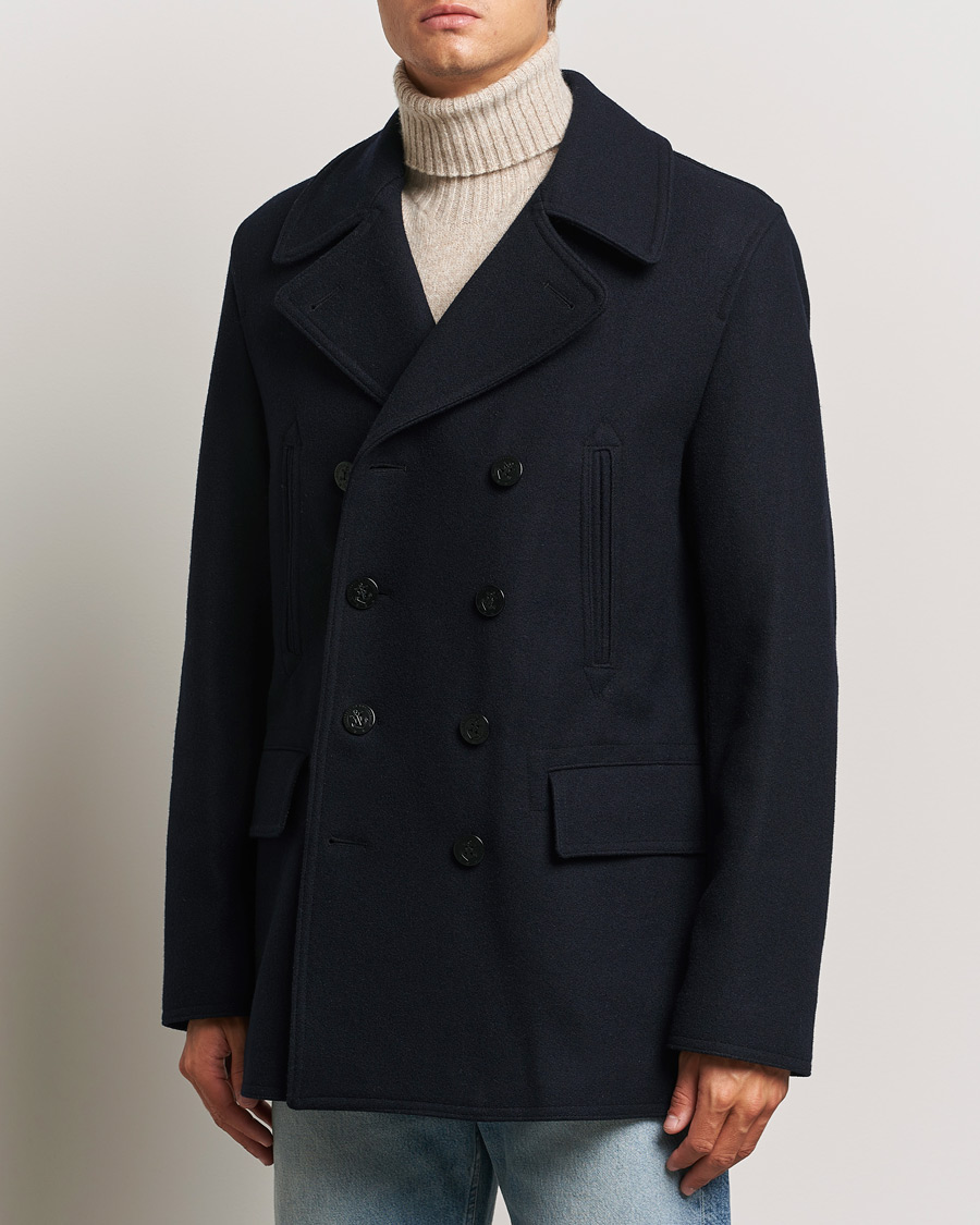 Herren | Jacken | Gloverall | Churchill Reefer Peacoat Navy