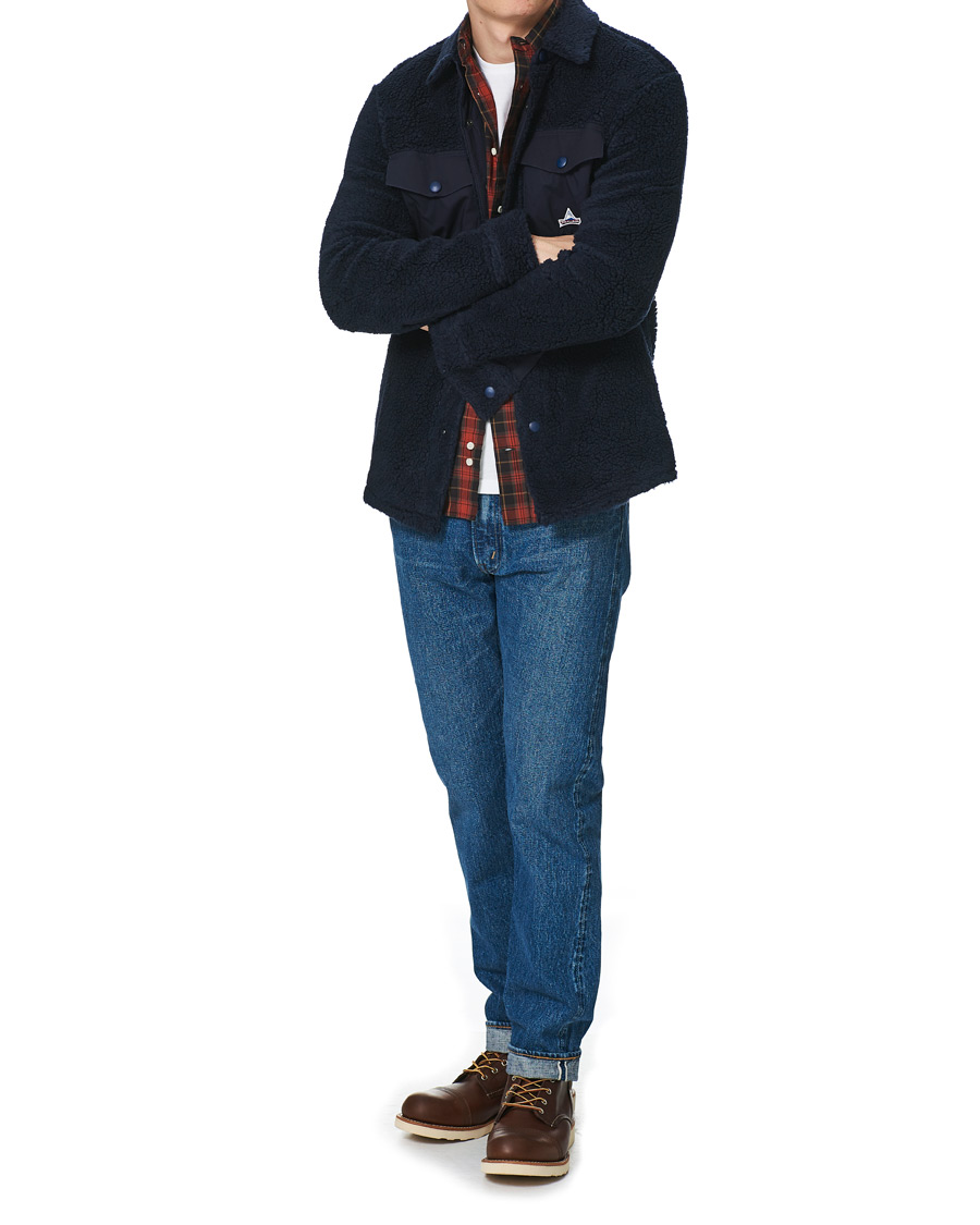 Herren | Hemden | Holubar | M155 Fleece Overshirt Dark Blue