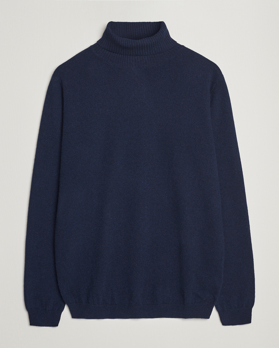 Herren | Pullover | People's Republic of Cashmere | Cashmere Turtleneck Navy