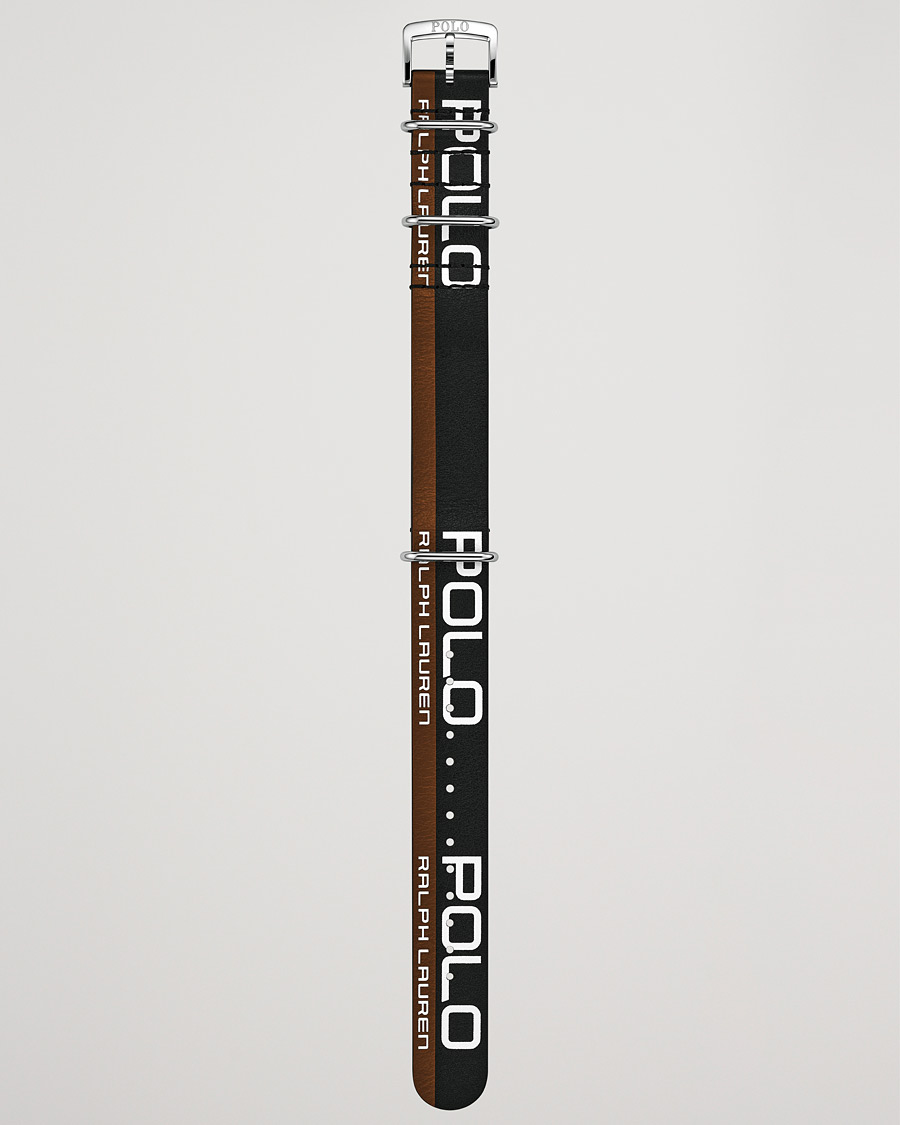 Herren | Polo Ralph Lauren Leather Sporting Strap Black/Brown | Polo Ralph Lauren | Leather Sporting Strap Black/Brown