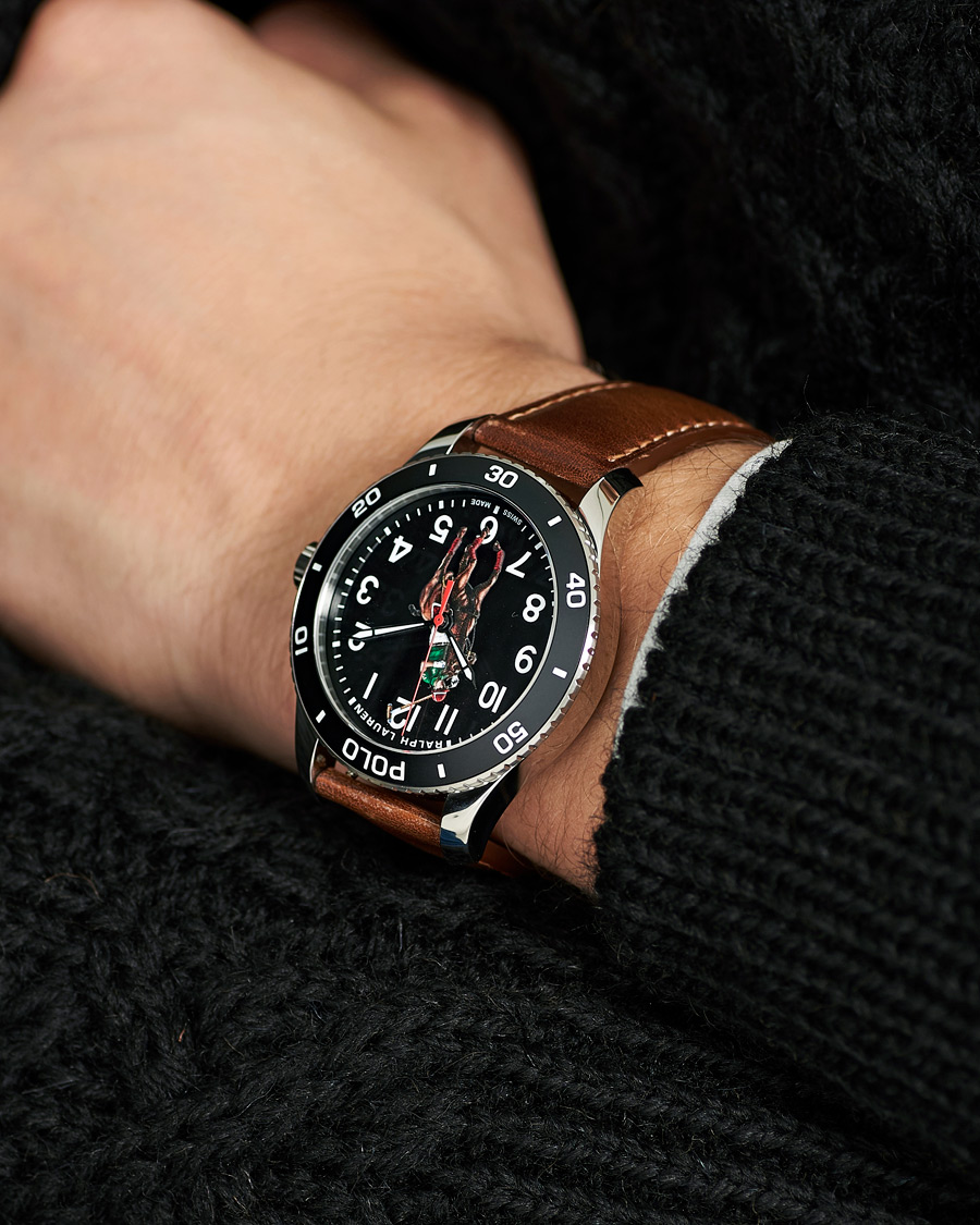 Herren | Polo Ralph Lauren 42mm Automatic Pony Player Black Dial | Polo Ralph Lauren | 42mm Automatic Pony Player Black Dial