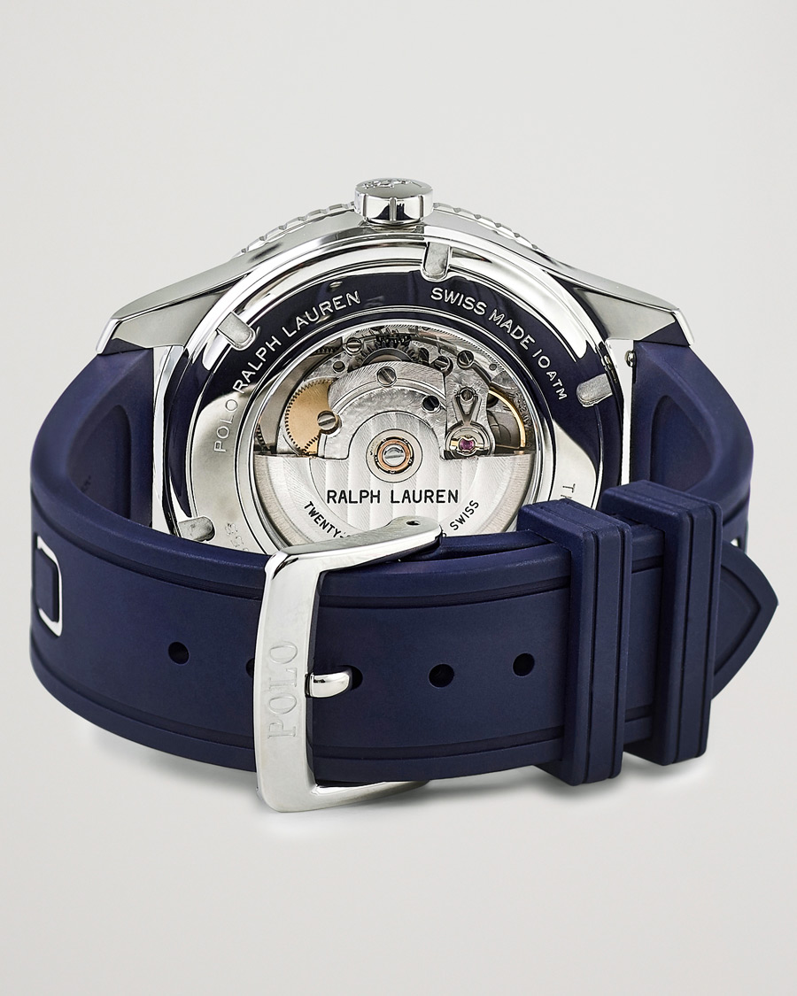 Herren | Polo Ralph Lauren 42mm Automatic Pony Player White Dial/Blue Bezel | Polo Ralph Lauren | 42mm Automatic Pony Player White Dial/Blue Bezel