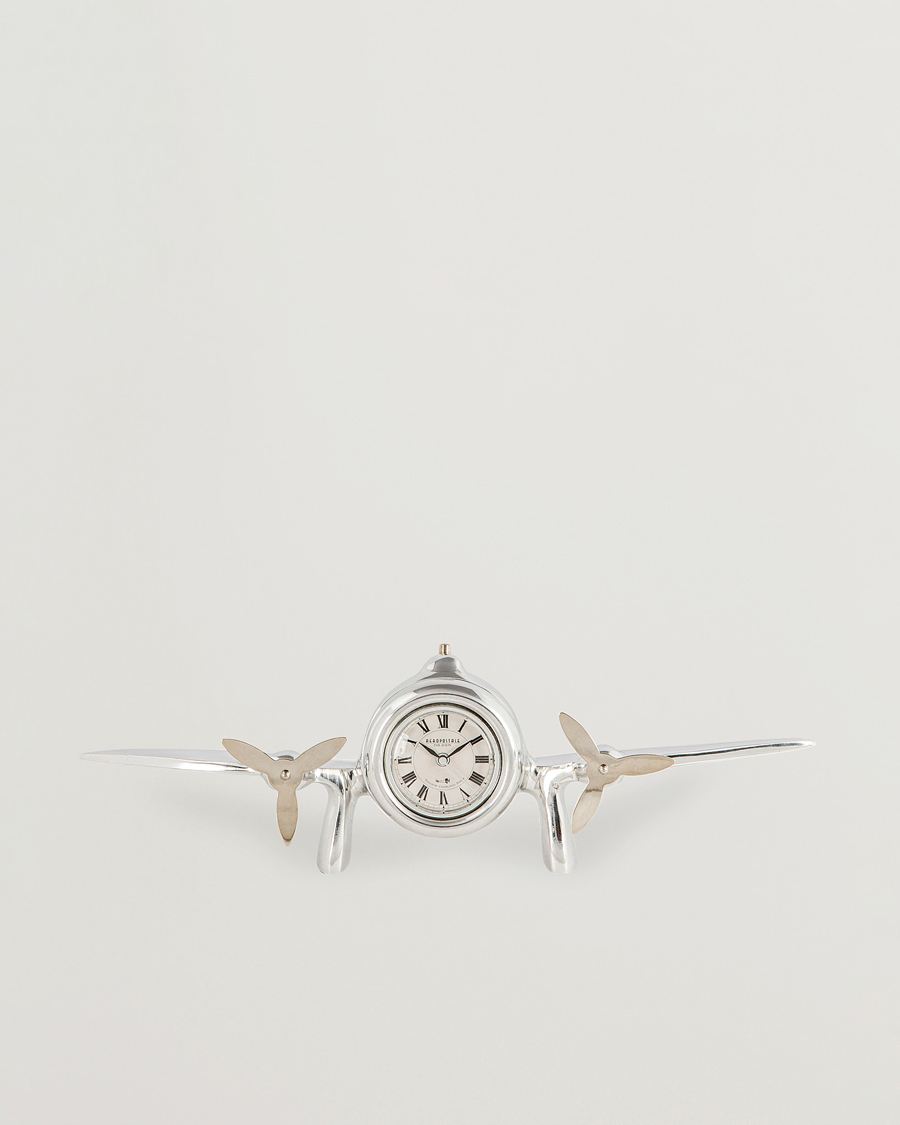 Herren |  | Authentic Models | Art Deco Flight Clock Silver