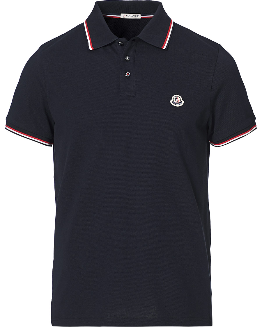 Herren | Poloshirts | Moncler | Logo Tipped Polo Dark Blue