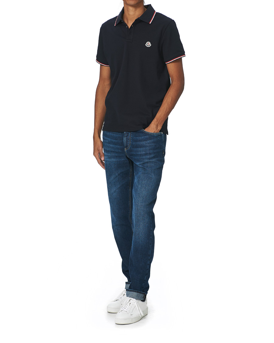 Herren | Poloshirts | Moncler | Logo Tipped Polo Dark Blue