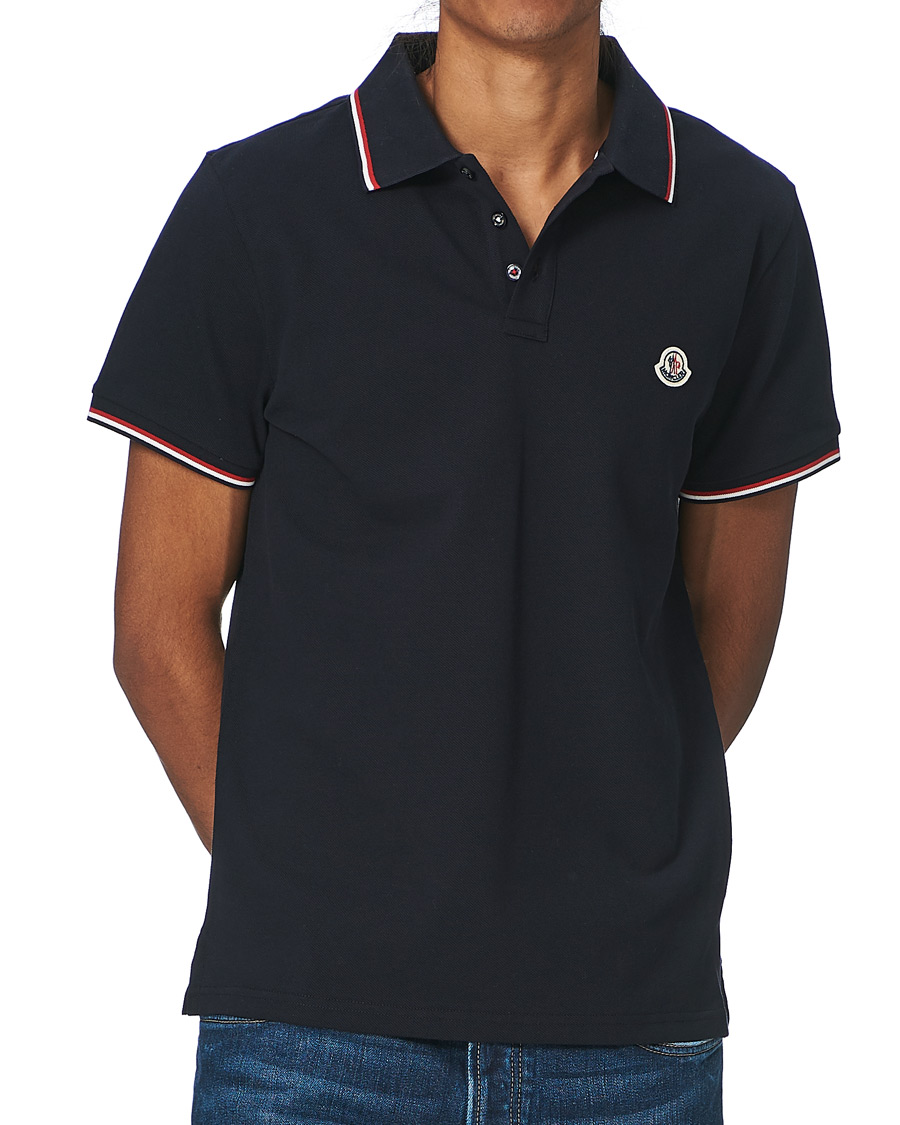 Herren | Poloshirts | Moncler | Logo Tipped Polo Dark Blue