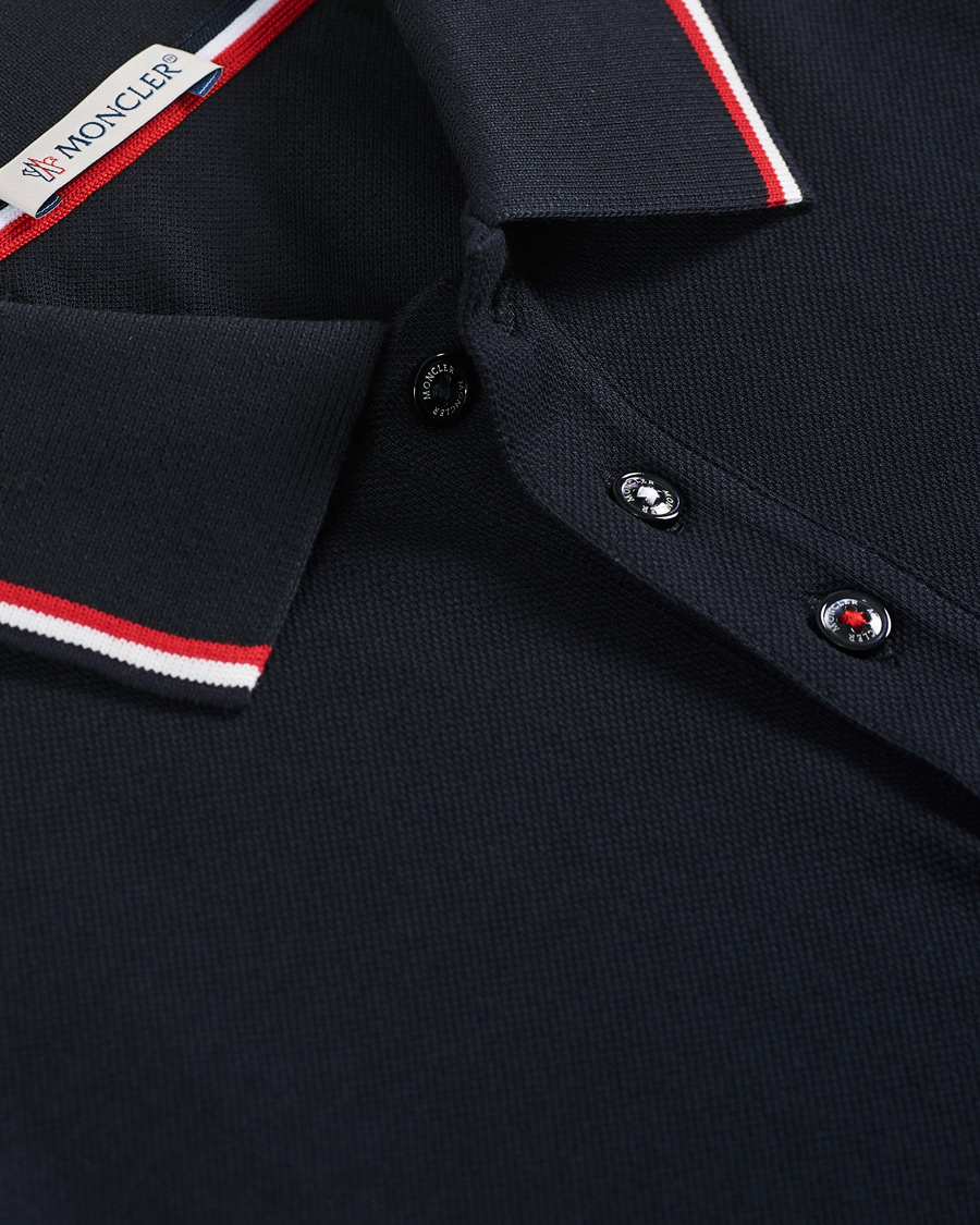 Herren | Poloshirts | Moncler | Logo Tipped Polo Dark Blue
