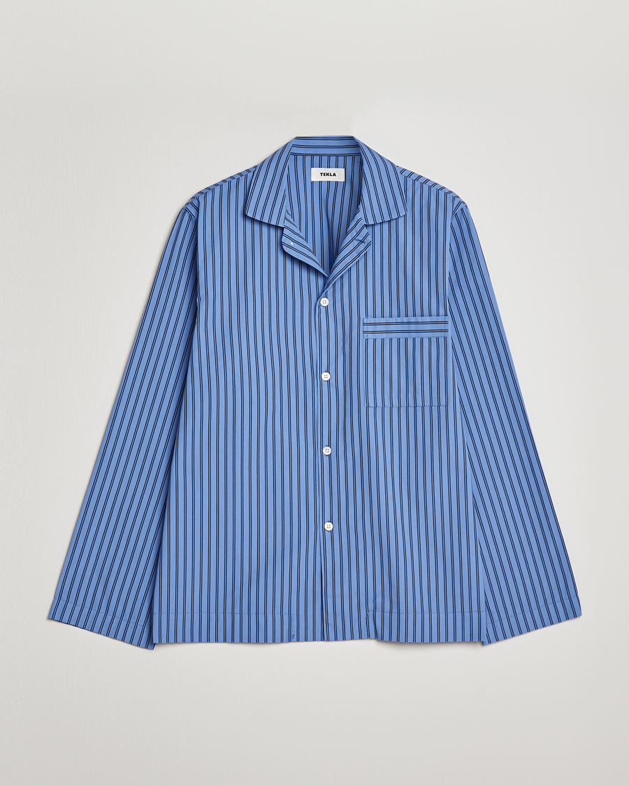 Herren | Schlafanzüge & Bademäntel | Tekla | Poplin Pyjama Shirt Boro Stripes