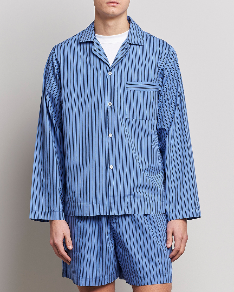 Herren | Pyjamas | Tekla | Poplin Pyjama Shirt Boro Stripes