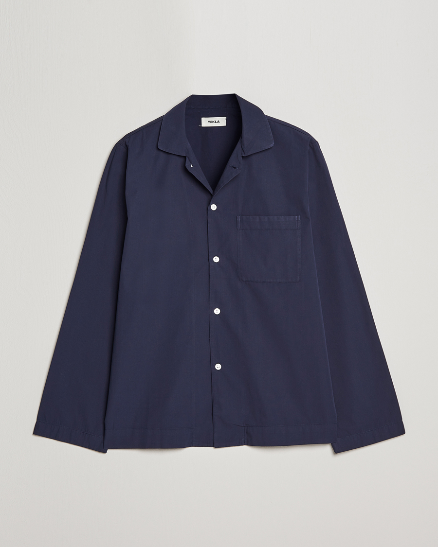 Herren | Schlafanzüge & Bademäntel | Tekla | Poplin Pyjama Shirt True Navy