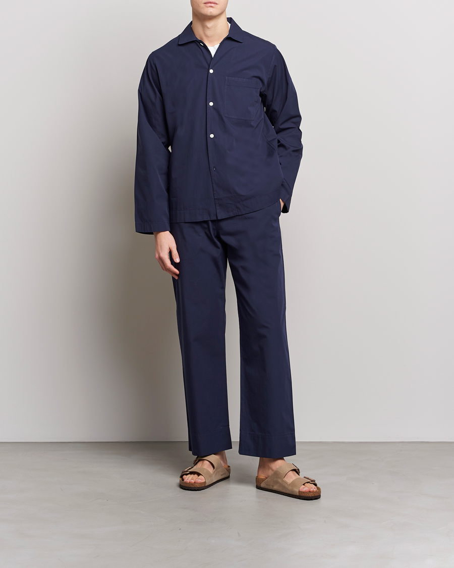 Herren | Schlafanzüge & Bademäntel | Tekla | Poplin Pyjama Shirt True Navy