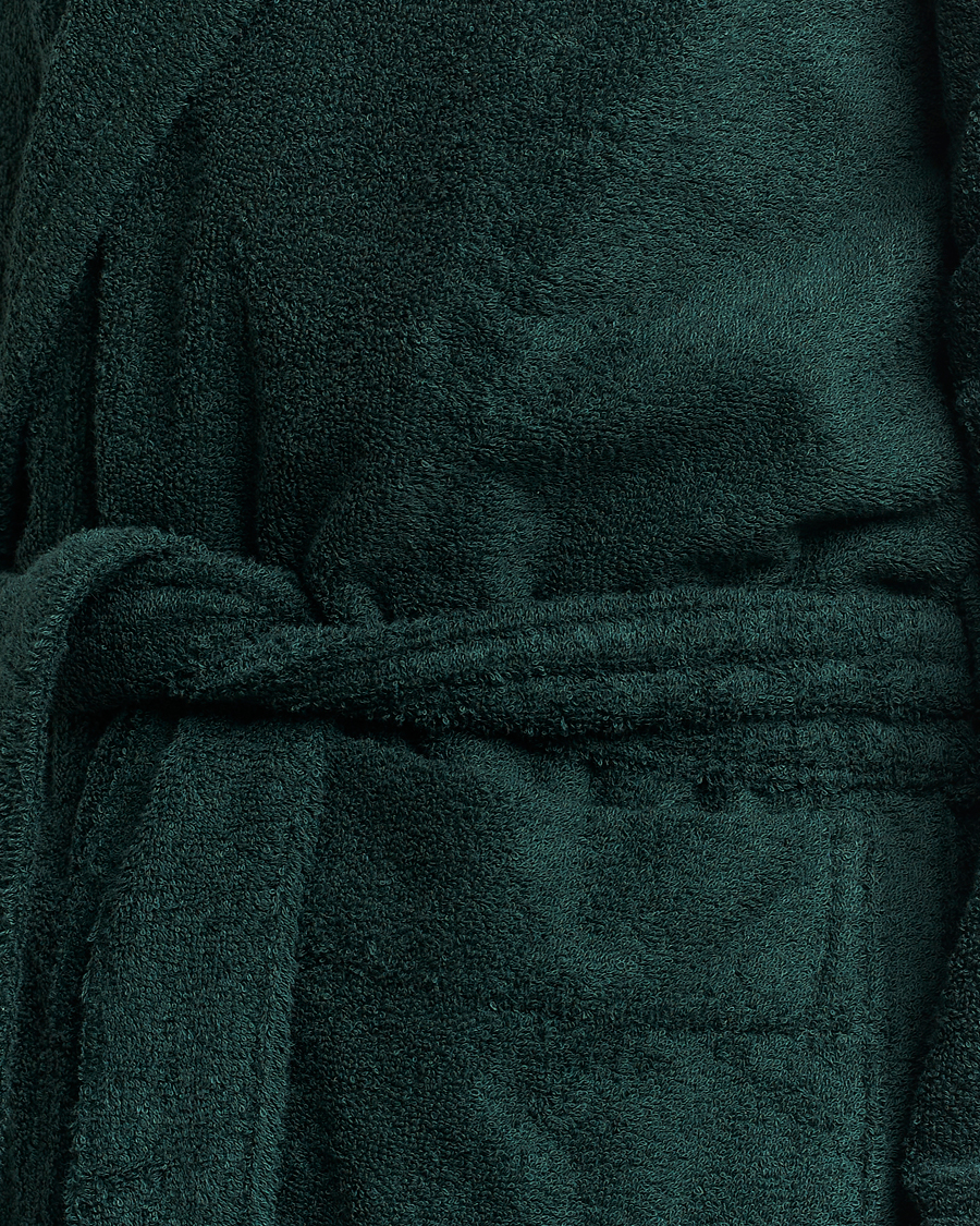 Herren | Schlafanzüge & Bademäntel | Tekla | Organic Terry Hooded Bathrobe Forest Green