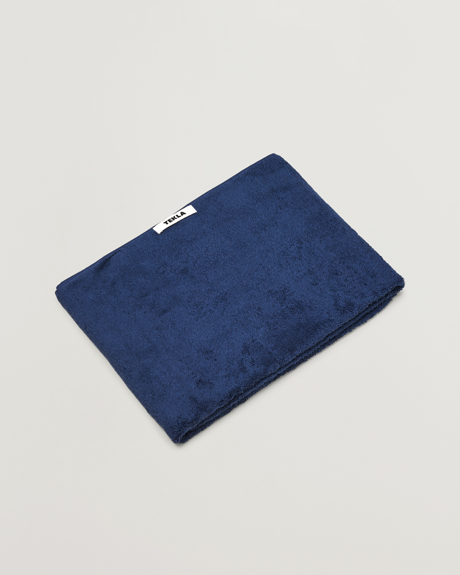 Herren | Tekla Organic Terry Bath Towel Navy | Tekla | Organic Terry Bath Towel Navy