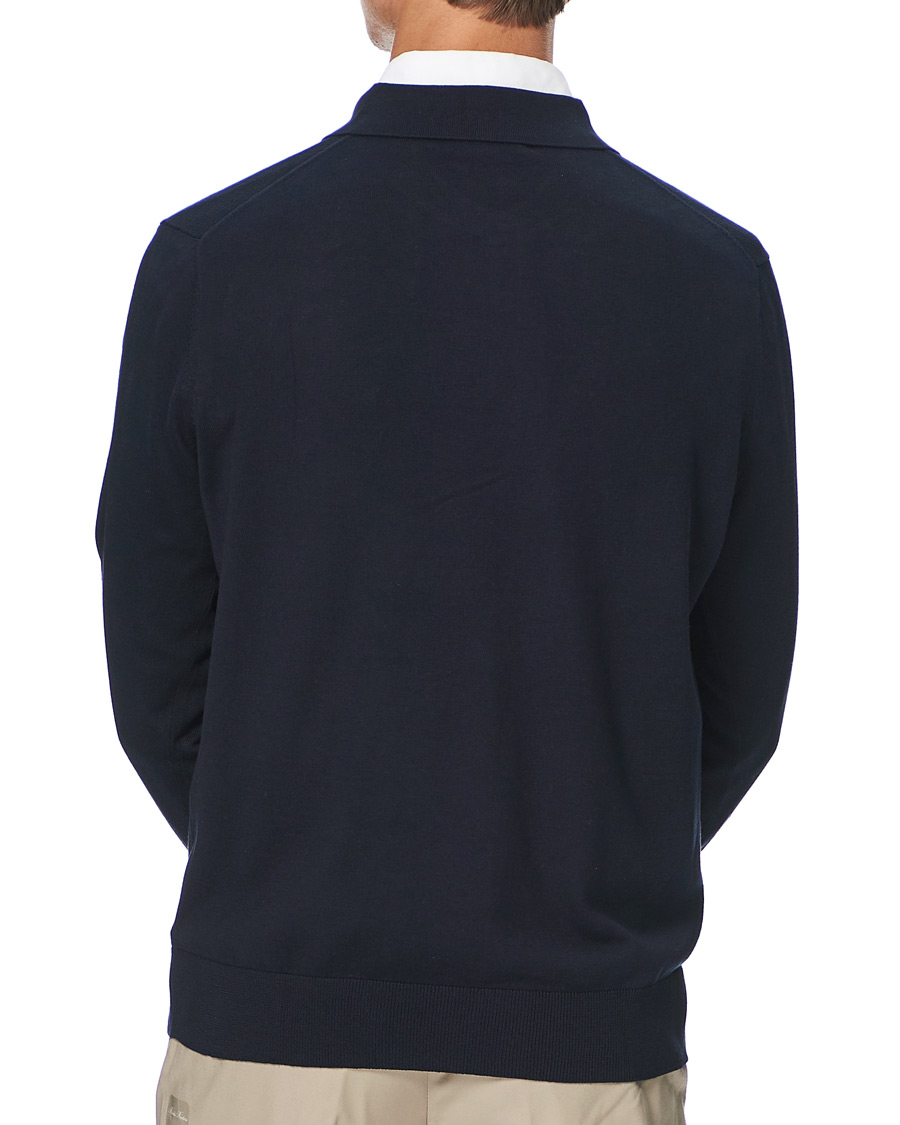 Herren | Pullover | Brooks Brothers | Cotton/Silk Knitted Polo Navy