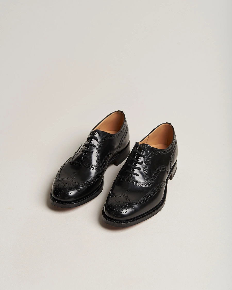 Men | Handmade shoes | Church\'s | Burwood Polished Binder Brogue Black