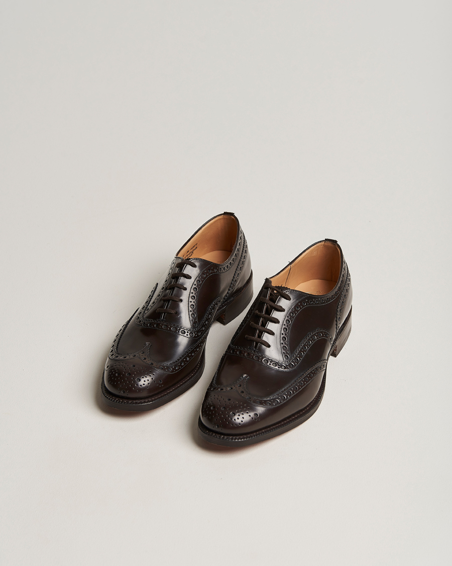 Men | Handmade shoes | Church\'s | Burwood Polished Binder Brogue Light Ebony