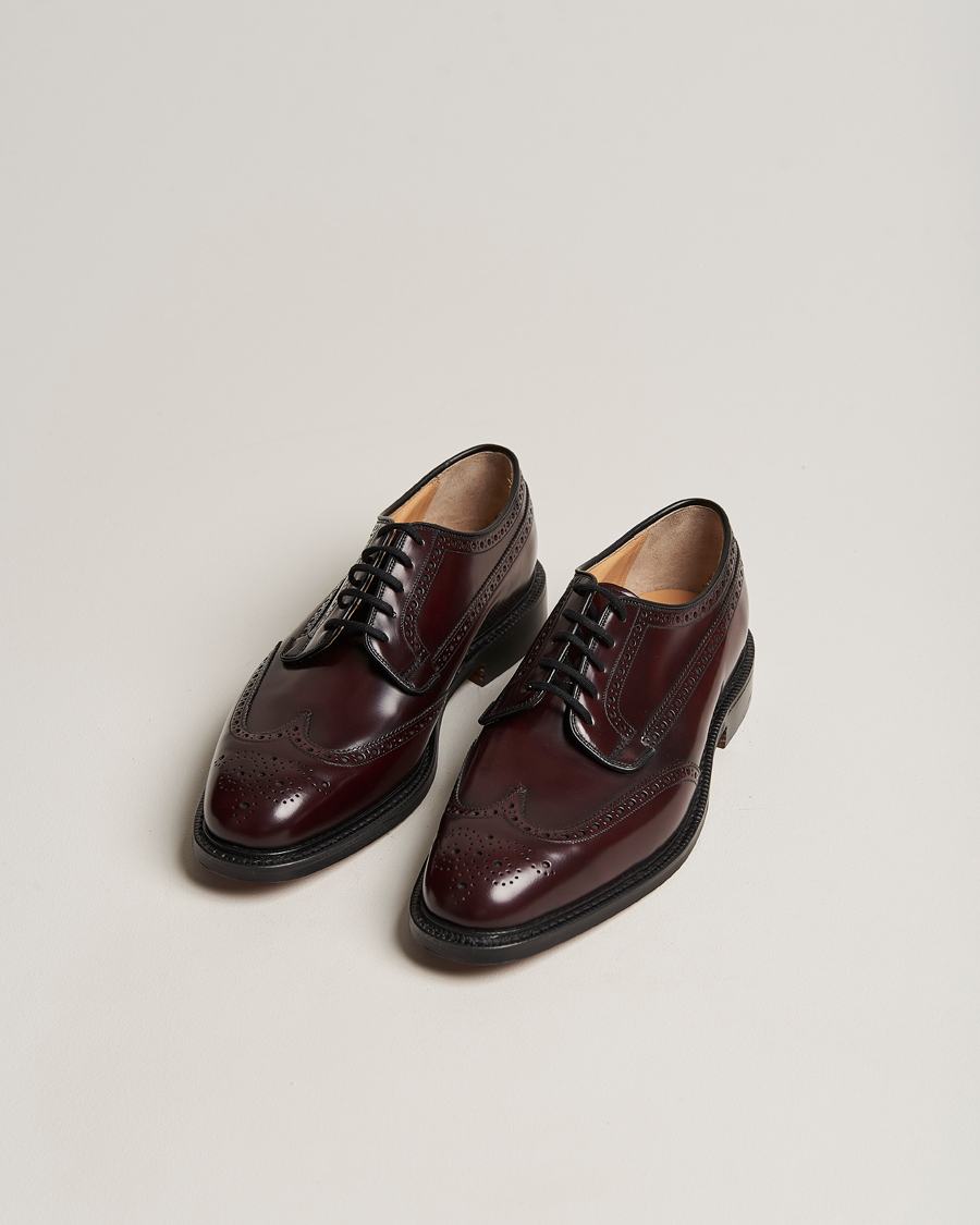 Men | Handmade shoes | Church\'s | Grafton Polished Binder Brogue Burgundy
